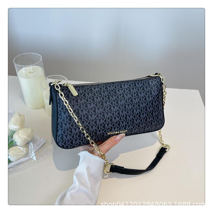 Bag Women's 2025 New One-Shoulder Oblique Cross Bag Portable Small Square Bag Premium Chain Underarm Bag One-Shoulder Crossbody Bag