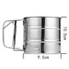 1 pcs Cup Shape Flour Sieve Stainless Steel Mesh Flour Sifter Mechanical Baking Icing Sugar Shaker S