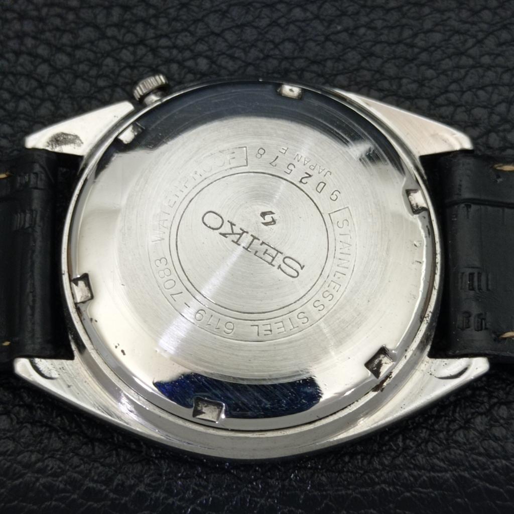 VINTAGE SEIKO 5 AUTOMATIC 6119C JAPAN MENS BLUE COLOR DIAL WATCH A500076-2 R151a-a500076