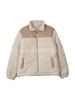 Splicing stand-up collar winter new loose thickened warm trend loose trendy brand imitation fur top