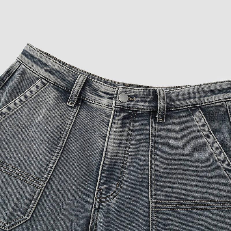 Semir Men's Loose Straight Leg Cargo Denim Jeans