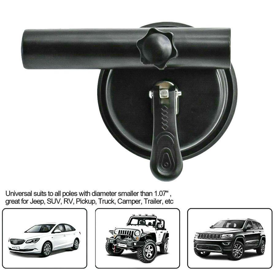 Car Car Flagpole Suction Cup Bracket Kit Off-road Vehicle Jeep Wrangler or House For Jeep, SUV,