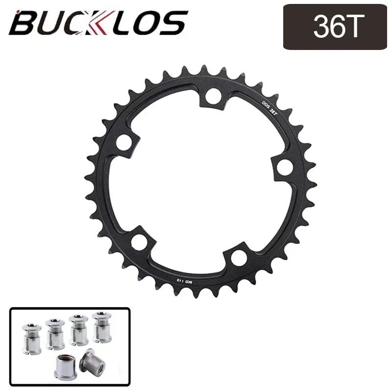 BUCKLOS Bike Chainring 110BCD Road Bicycle Crown Double Road Chainwheel 34T/50T 36/52T 39T/53T for 8/9/10/11 Speed Crankset