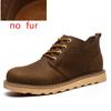 Mode Kuhleder Herren Stiefeletten zum Schnüren Handgefertigt Plüsch Warm Winterstiefel Maßgefertigte Freizeitschuhe Gummi Winterschuhe Herren Baumwollschuhe