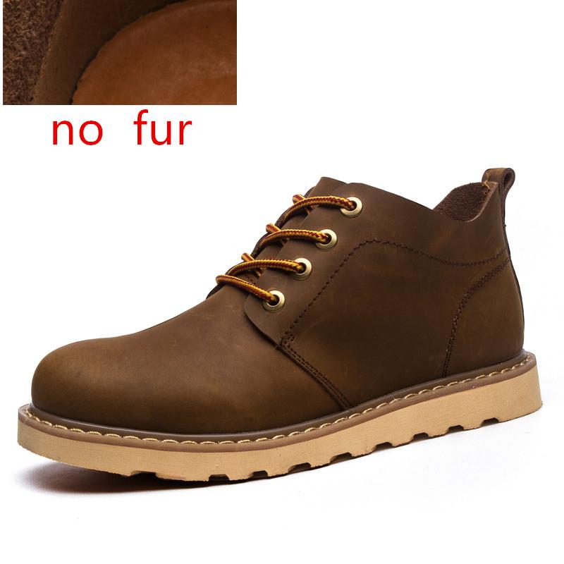 Mode Kuhleder Herren Stiefeletten zum Schnüren Handgefertigt Plüsch Warm Winterstiefel Maßgefertigte Freizeitschuhe Gummi Winterschuhe Herren Baumwollschuhe