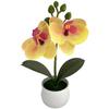 Wedding Centerpiece Artificial Orchid Lifelike Simulation Plastic Construction Low Maintenance Decoration Yellow