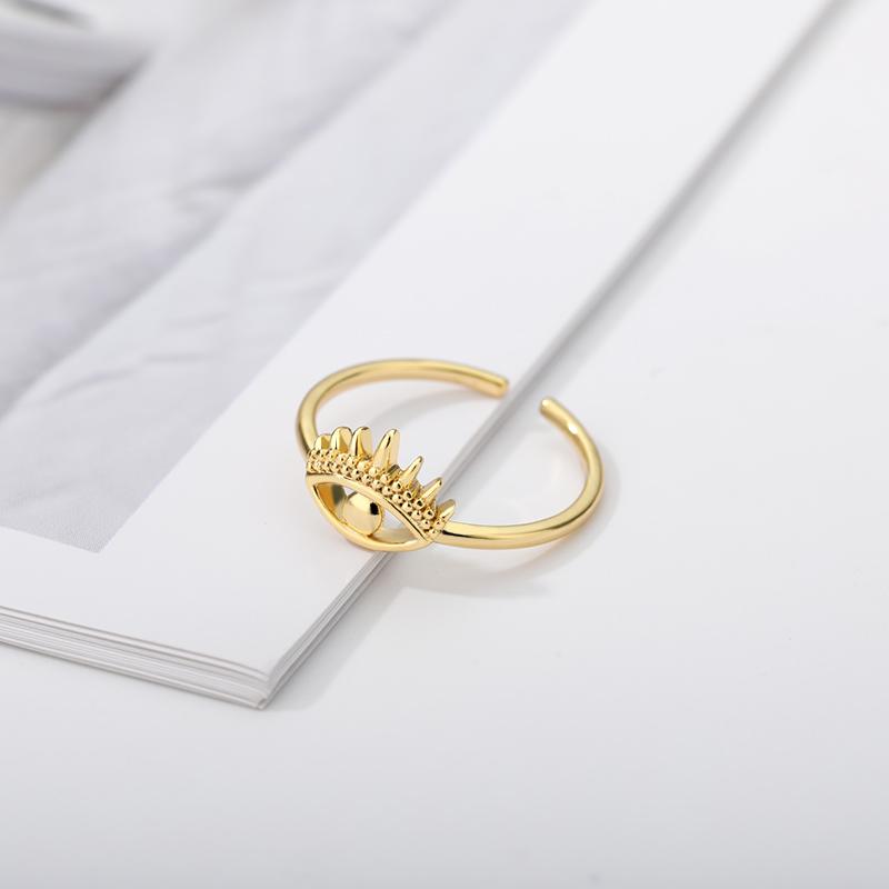 Evil Eye Rings for Women Gold Color Open Adjustable Finger Ring Vintage Turkish Eye Jewelry Wedding Party Gift 2024 New In