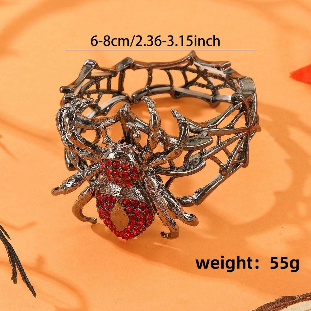 New Geometric Hollow Zircon Spider Elastic Bracelet Unisex Unique Trendy Fashion Personality Versatile Party Jewelry Gift