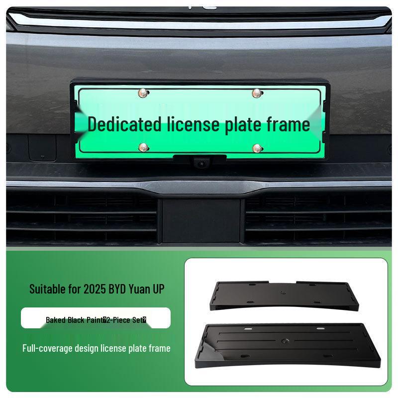 2024 BYD Yuan UP Full-Edge License Plate Frame for New Green Plates