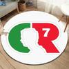 CR7 Cristiano Ronaldo Runder Teppich, Teppich für Wohnzimmer Schlafzimmer Sofa Spielzimmer Dekor, Rutschfeste Bodenmatte