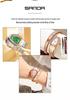 SANDA Women's Luxury Snake Head Bracelet Watch with Roman Mother-of-Pearl Dial, Diamond Accents, English Two-Hand, 30M Water Resistant.