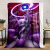 A powerful creature holds a glowing energy orb with swirling purple light. for all seasons blanket lunch break throw gift