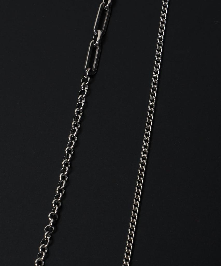 WEGO Unisexe Chaîne Fine Mix Simple Argent Motif Coréen 4 Collier, Accessoire, Cadeau, Homme, Style, F,