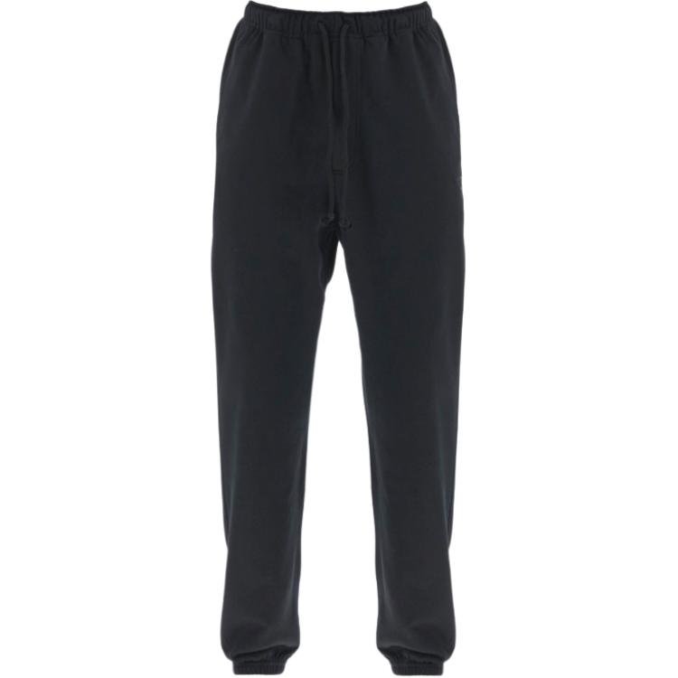 

Y-3 Mid-Rise Loose Fit Drawstring Logo Cuffed Knit Joggers Men Joggers Black JN4922 M