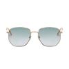 GUCCI Cross Choker Gradient Lenses Metallic Square Sunglasses Unisex Couples