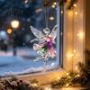 Backpack Bag Charms 2Pcs Glitter Ballet Girl Keychain, 2D Acrylic Hanging Pendant for Backpack, Sparkling Holiday Party Decorations Dancer Car