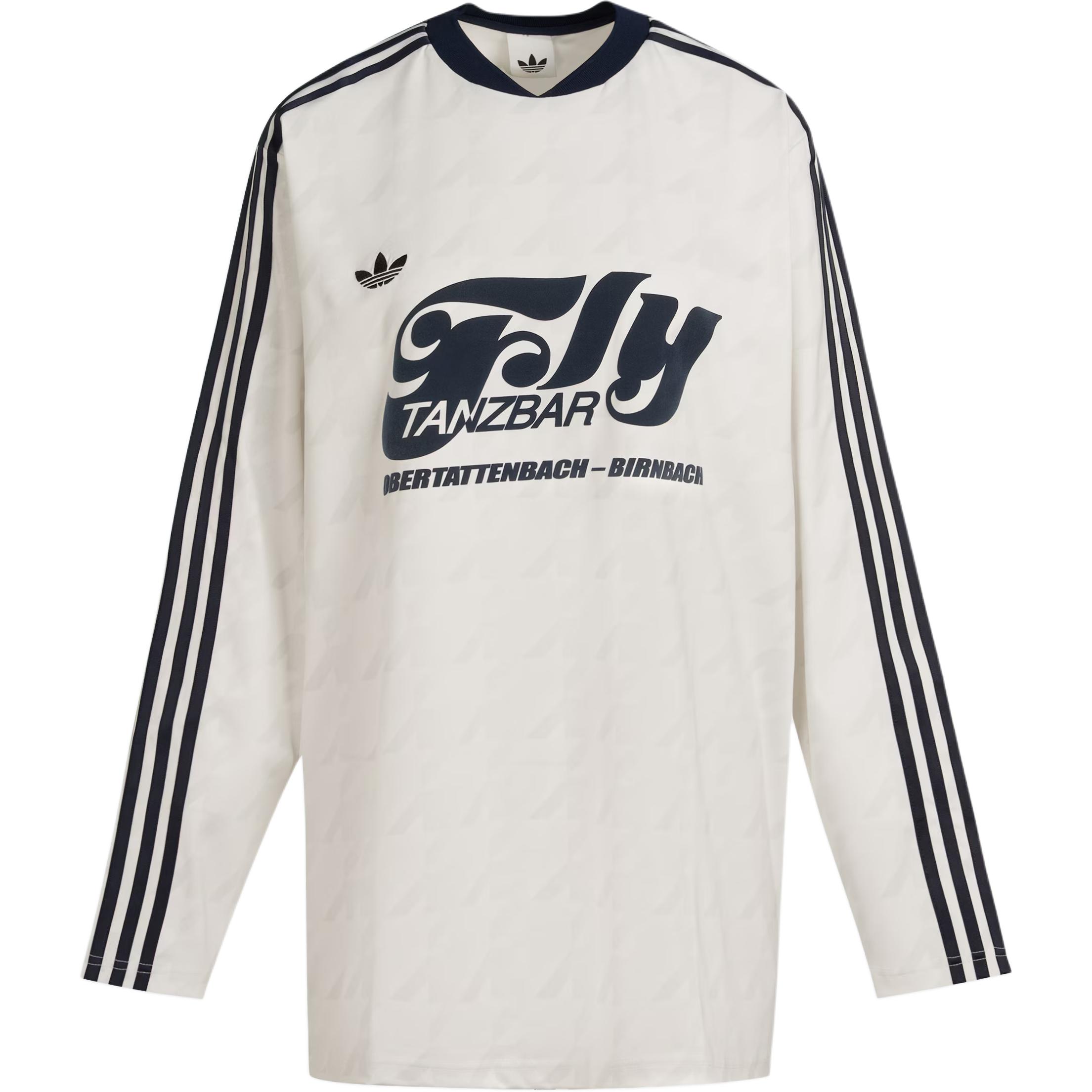 adidas Originals FOOTIE JER Long Sleeve Tee Off White Women KF9612 L