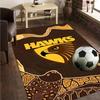 Hawks Team Spirit Rug Office Carpet Non-Slip Mat, Chair Rug Floor Covering for Gaming, Bedroom, Living Room , Home Decor Christmas Gift