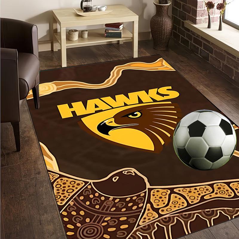 Hawks Team Spirit Rug Office Carpet Non-Slip Mat, Chair Rug Floor Covering for Gaming, Bedroom, Living Room , Home Decor Christmas Gift