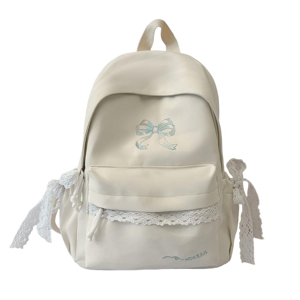 Schoolbag schoolbag for girls, simple and versatile for junior high school students, niche Japanese ins solid color large-capacity backpack for high