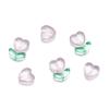20Pcs/Lot 12*12.3mm Small Flowers Heart Leaves Glass Loose Beads for Jewelry Making Handmade DIY Bracelet Necklace Accessories