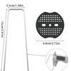40/80 Peças Estacas de Solo em Forma de U com Arruelas de Amortecimento Estacas de Jardim para Fixar Tecido Paisagístico Anti-ervas Redes Acessórios para Relvado 2025