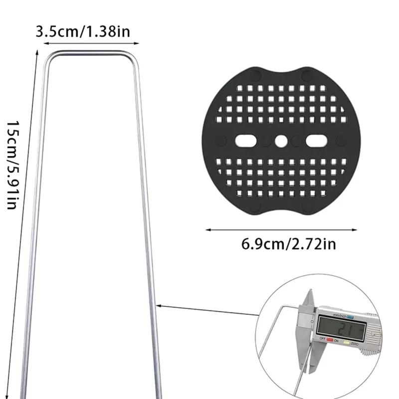 40/80 Peças Estacas de Solo em Forma de U com Arruelas de Amortecimento Estacas de Jardim para Fixar Tecido Paisagístico Anti-ervas Redes Acessórios para Relvado 2025