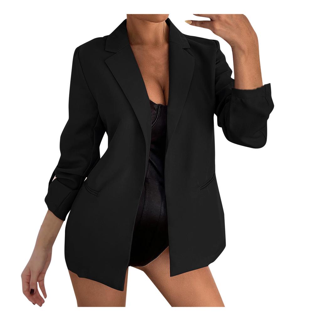 plus size satin blazer