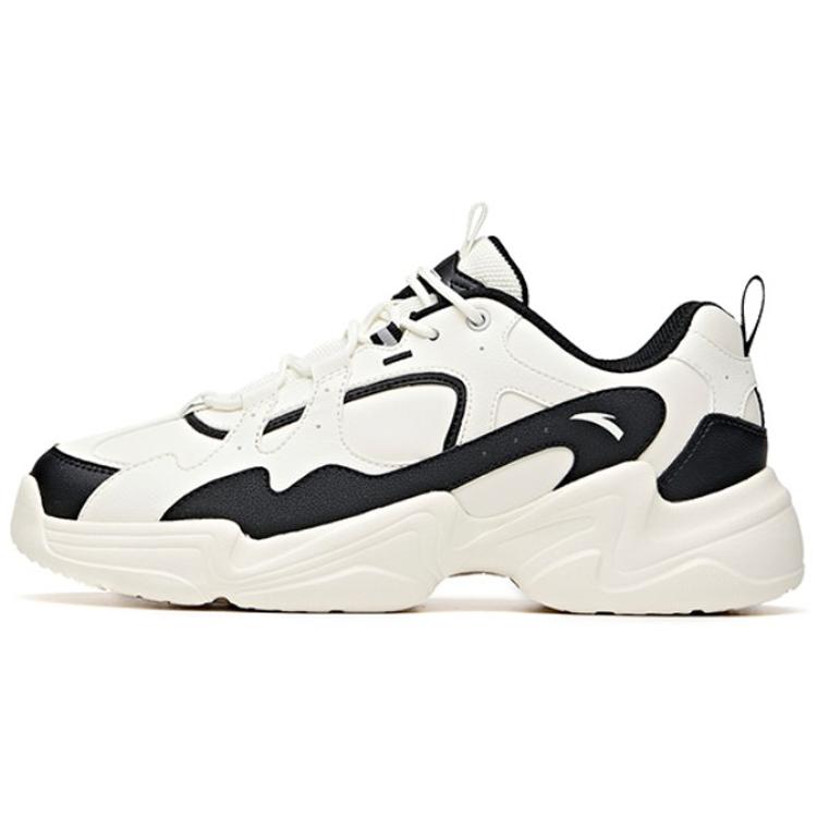 

new Anta Cushioning Anti Slip And Wear Resistant Low Top Chunky Sneakers Women s White Black 39