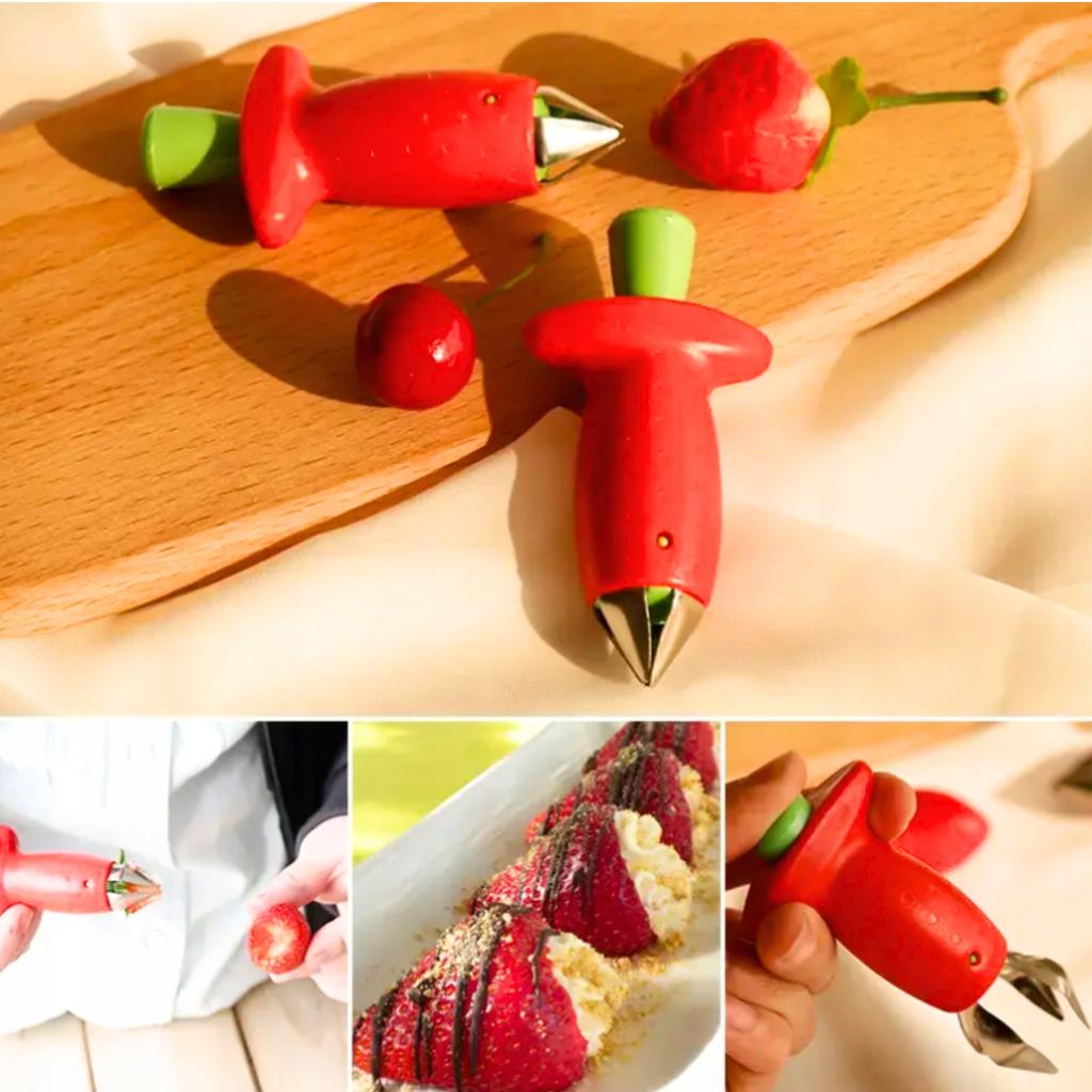 Strawberry Stem Tongs Peeler Stoning Device