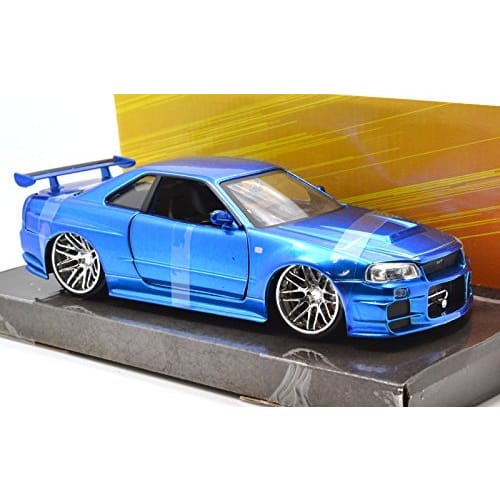Jada Toys 1:24 Scale Fast & Furious 4 Brian's Nissan Skyline GT-R R34 (Blue)