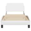 Bed Frame  Dover  White 80x200 cm Faux Leather