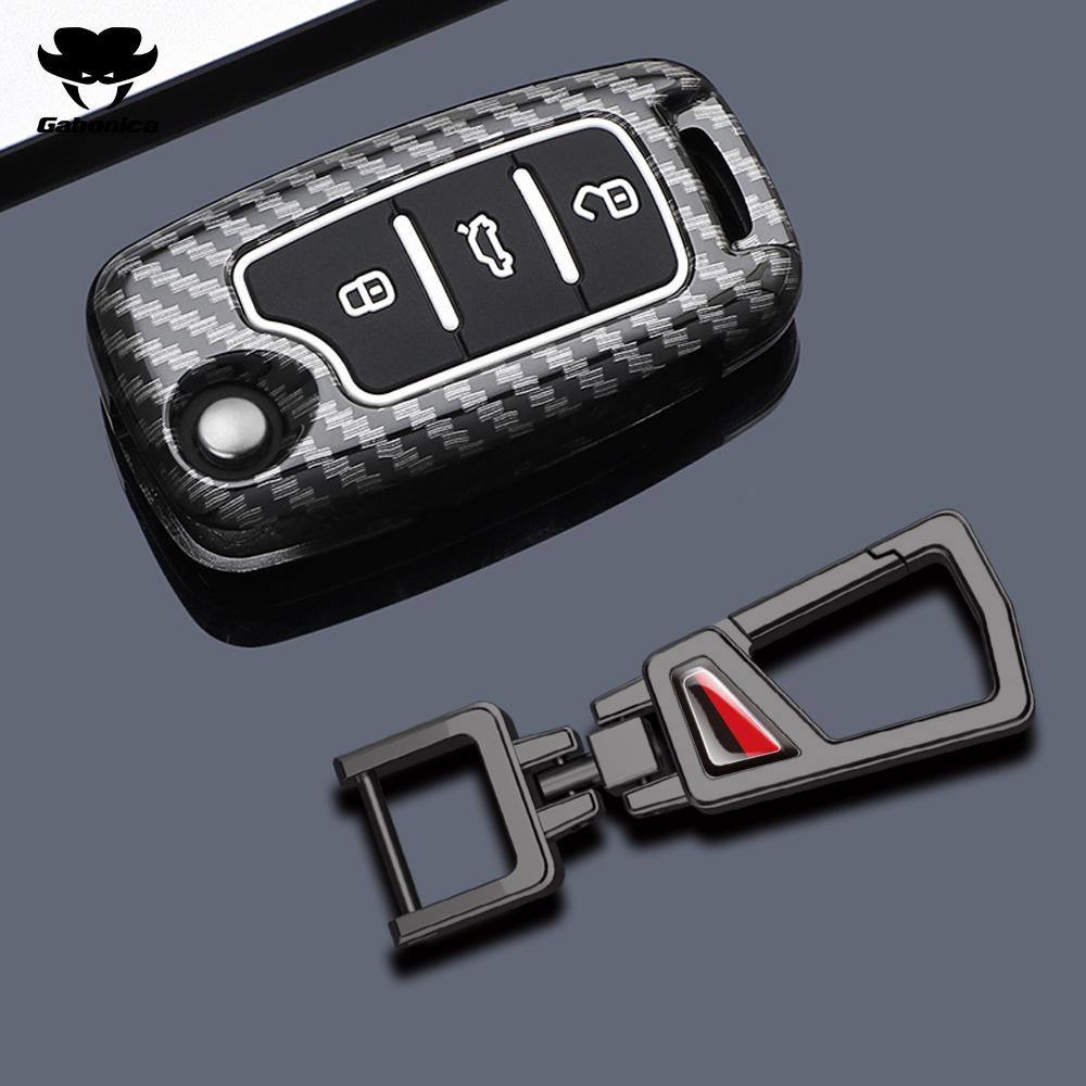 Abs Carbon Fiber Car Key Case Cover For Vw Volkswagen Polo Tiguan Passat B5 B6 B7 Golf 4 5 6 Mk6 Jetta Lavida For Skoda Octavia