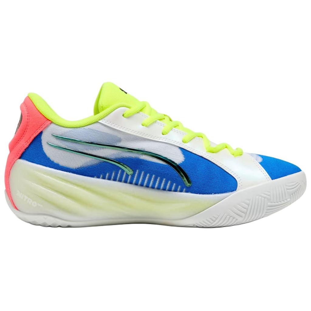 Puma All-Pro Nitro Color Tie Men Sneakers White Yellow-Alert Pink-Alert 311259-01