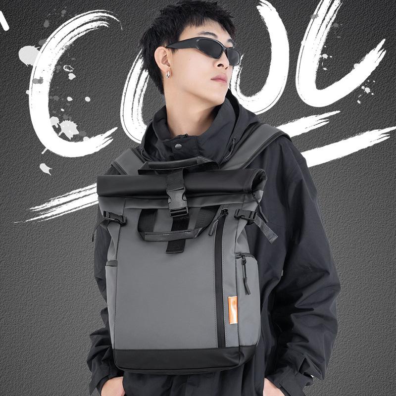 Men's and Women's Trendy Backpacks, Large-capacity Folding and Rolled-up Expansion Backpacks, Outdoor Travel and Leisure Backpacks