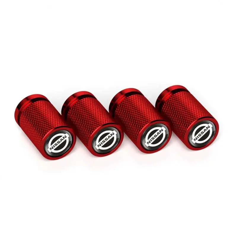ABP3 4Pcs Car for Nissan Wheel Tire Valve Caps Stem Protection Covers Micra Qashqai GTR Nismo 350Z Kicks Maxima X-Trail NV200 Versa