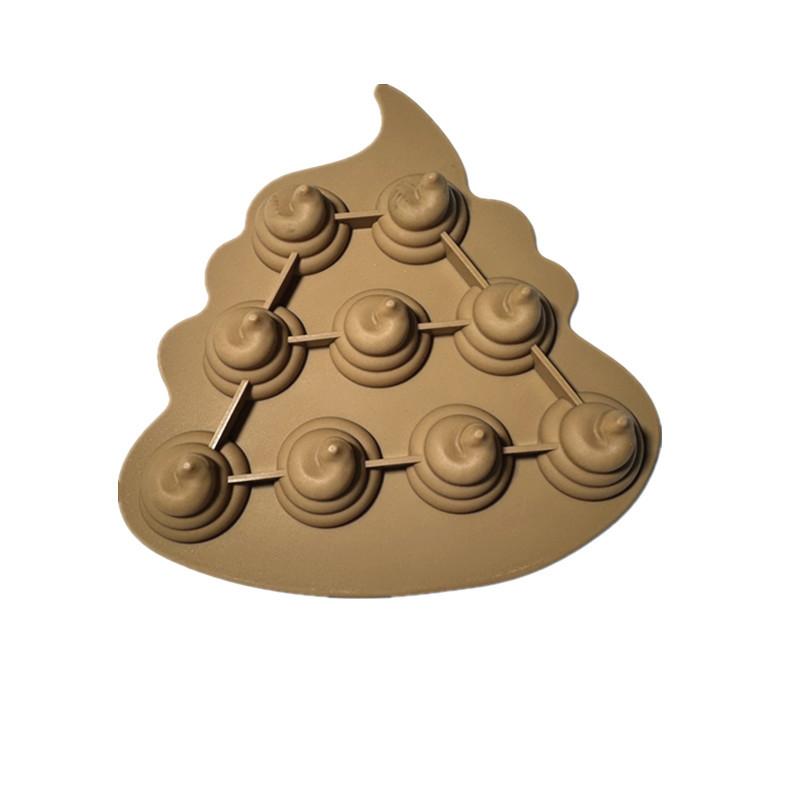 Funny Spoof Silicone Ice Cube Chocolate confectionery Tray Mold Whiskey silicone ice tray Spoof Funny Fecal shape ice box кофейный
