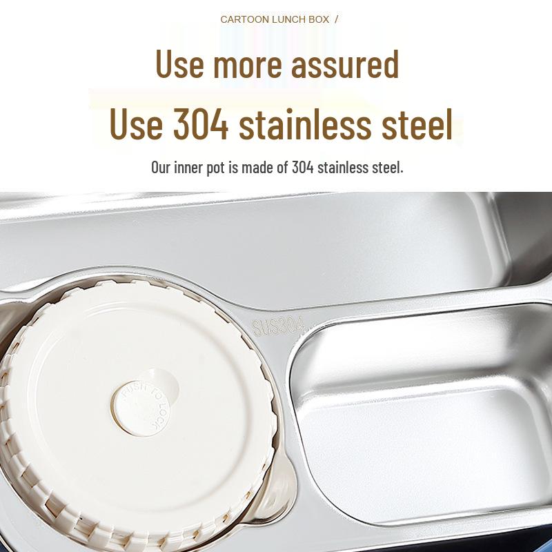 304 Stainless Steel Insulated Bento Lunch Box for Children - Food Grade, Single Compartment