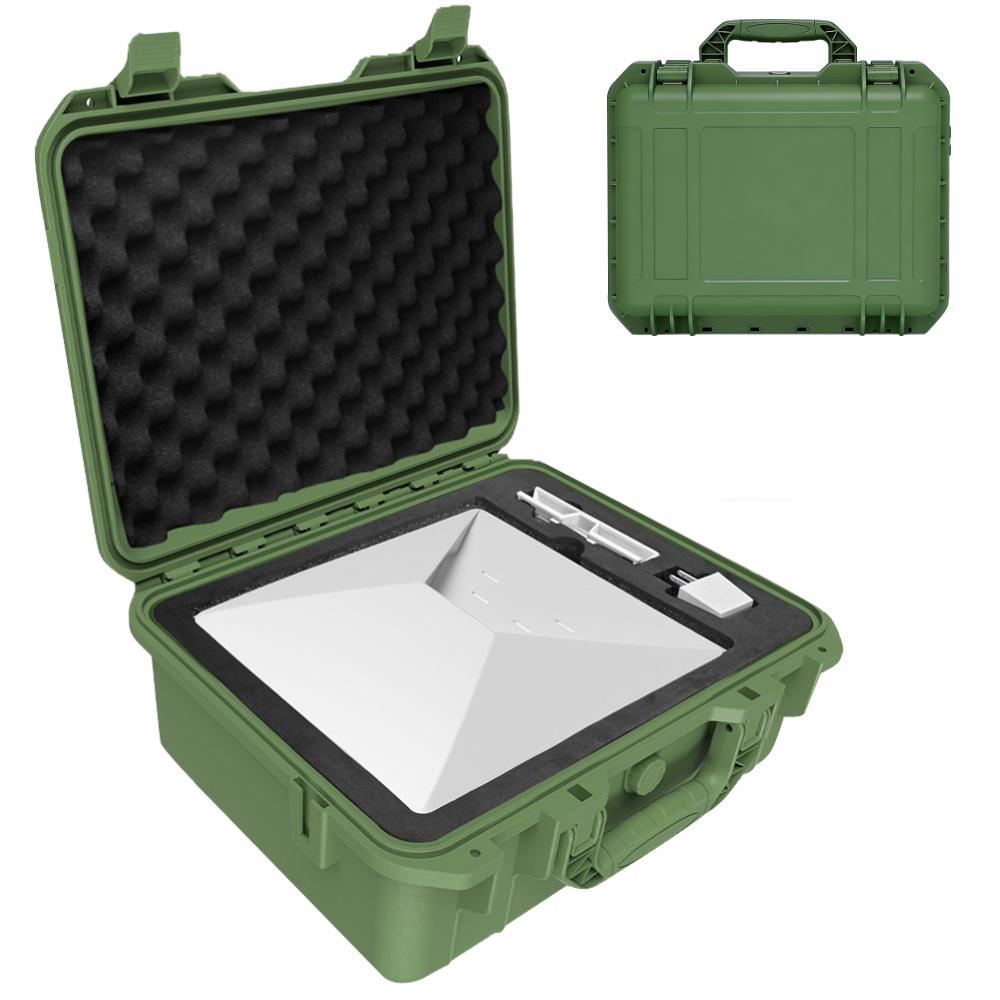 

Portable Starlink Mini Case Waterproof Weatherproof Hard Case Shockproof Travel Carrying Box with Foam Shockproof Storage Box зелений
