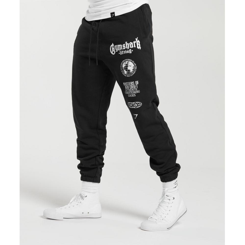 Gymshark Joggers extragrandes Global Lifting Negro A5A8K BB2J