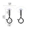 2pcs Self Adhesive Ceiling Hooks No-Drill Sticky Eye Hooks Multifunctional Wall Hooks  LED Light