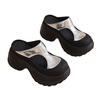 Thick bottom heightening cool slippers new summer wear versatile fashion slope heel bag head half slippers women