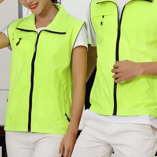 Muži Vesta Neformální Bez rukávů Klopa Zapínání na zip Jednobarevné Prodyšné Dobrovolnická práce Komunita Kabát Vesta Ženy Pracovní oblečení Uniformy Svrchní oblečení