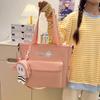2025 New Messenger Bag Junior High School Waterproof Shoulder Make-up Bag Large Capacity Learning Bag Shoulder Bag