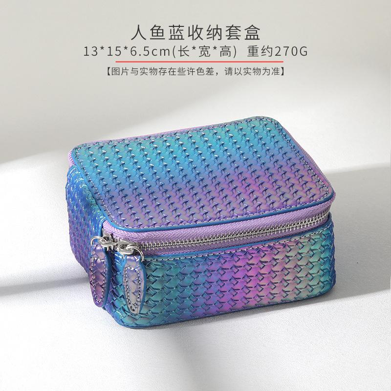 Leather Zipper Jewelry Bag, Pendant Bracelet Jade Bracelet Jewelry Storage Box, Portable Jewelry