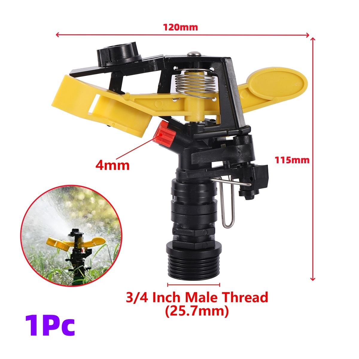

1/5/10Pcs Adjustable Rocker Impact Sprinkler Head 3/4 360 Degree Rotary Watering Nozzle for Garden Lawn Agriculture Irrigation