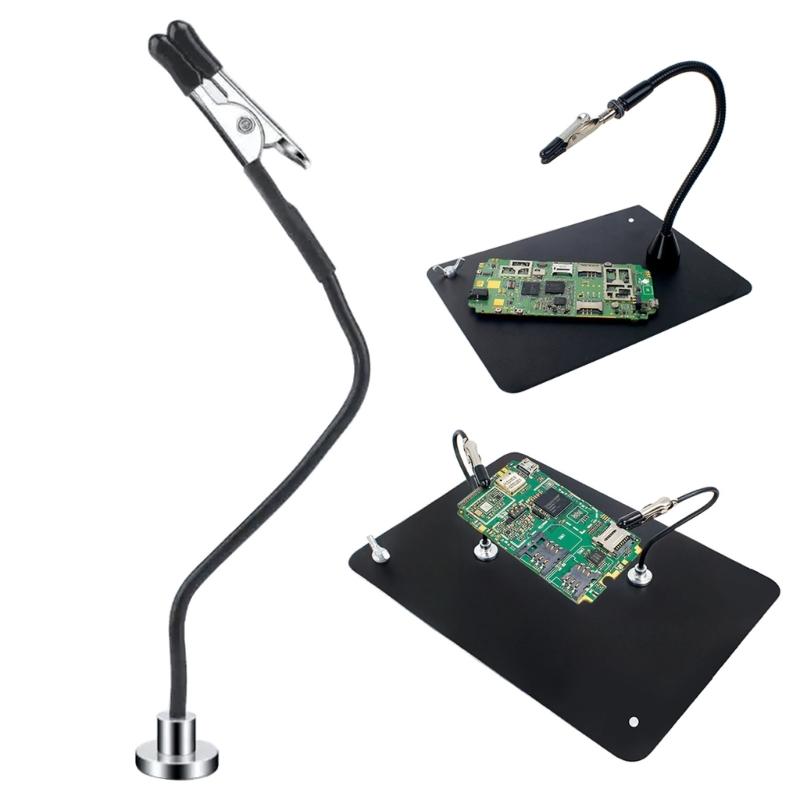 Ergonomische Löt-Arbeitsplätze mit Leiterplattenhaltern Solide Magnetbasis Flexibler Positionierungsarm für DIY