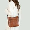 Crossbody Bag Vintage PU Women's Bag Shoulder Bag Commuter Large Capacity Shoulder Bag