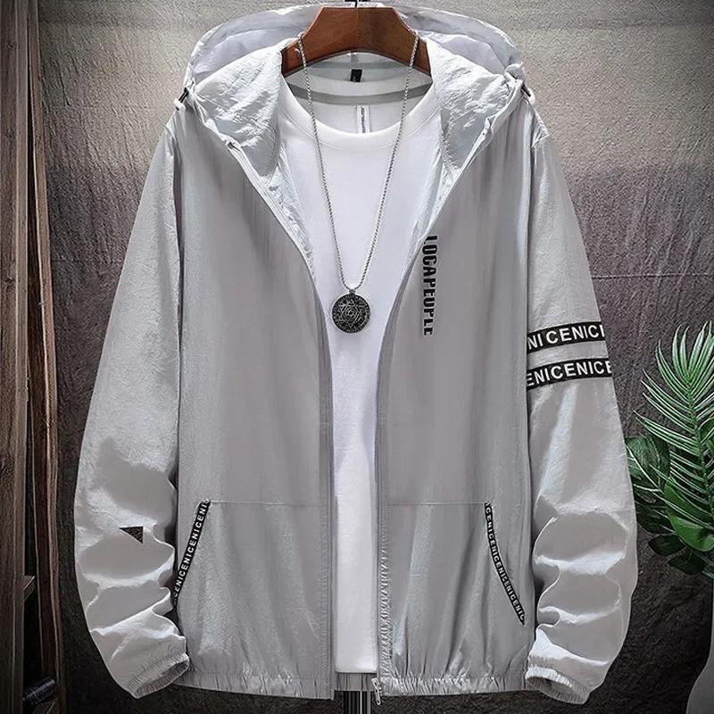 Chaquetas Tallas Grandes 9XL para Hombre Verano Finas con Capucha Cortavientos Chaquetas Ligeras Hombre Talla Grande 7XL 8XL Chaquetas