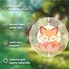 Fox and Lotus Heart Design Metal Wind Chime with 360 Rotating Hook for Garden Balcony Patio Indoor Outdoor Decor No Electricity Needed